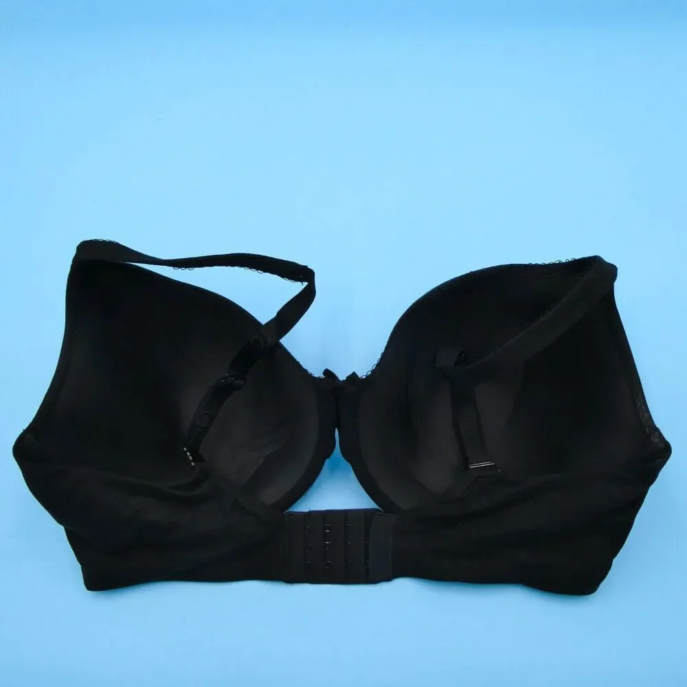 Victorias Secret Bra 36DDD Black Body By Victoria Line Perfect Coverage Lingerie
